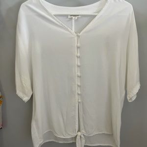 White button down shirt with tie